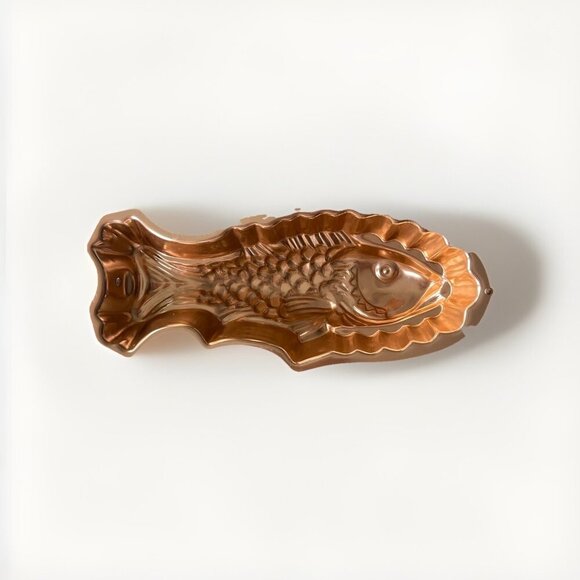 Vtg Fish Copper Tin Jello Cake Mold Decorative Wall Hanging 3D 13" - Picture 4 of 5